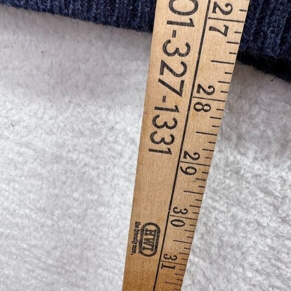 Mayoral Womens Cardigan Sweater Size 14 Navy Blue Fringe Multi Stitch Design - Picture 6 of 10